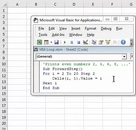 vba for loop backwards.